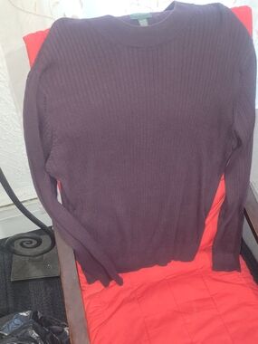 Pronto Uomo Ribbed Crewneck Sweater in Deep Burgundy